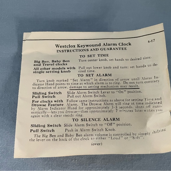 Westclox Touralarm II Alarm Clock 44106 - Picture 7 of 7